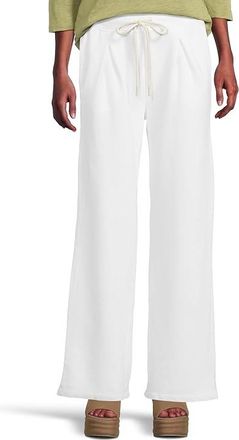 Mod-o-doc Straight Leg Pleated Pants Womens Casual Pants White : MD, Cotton