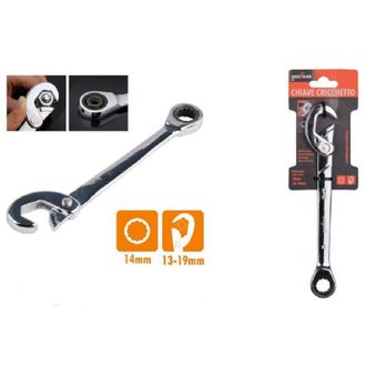 Trade Shop Trade Shop - Chiave Universale 13-19mm Cricchetto A Testa Poligonale Anello 14mm Pinza 91747