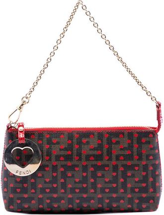 Fendi Pre-owned Fendi Zucca Spalmati Hearts Chain Pochette Ladies Q3K4RP39YVH3UCOI