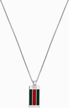Gucci Web Motif Sterling Silver Necklace - YBB874293001