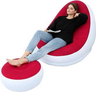 OEM Sof&aacute; Hinchable Y Reposapi&eacute;s Para Exteriores - Plegable (rojo)
