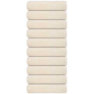 vidaXL Asciugamani da Bagno 10 pz Crema 100x150cm 360 g/m&sup2; 100% Cotone - Vidaxl