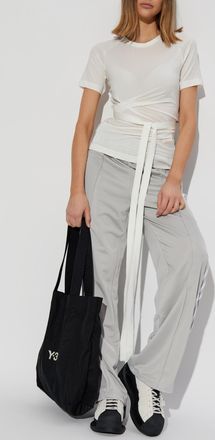 Yohji Yamamoto T-shirt With Drawstrings, Womens, White