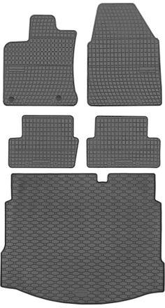 OEM Juego De Alfombrillas De Goma Para Coche Y Alfombrilla Para Maletero Para Nissan Qashqai I Crossover (2007-2013)