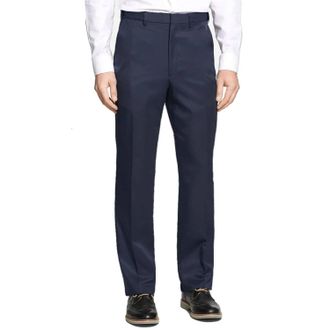 Berle Prime Poplin Trouser In Navy