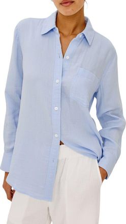 Rails Freeman Cotton Button-Up Shirt in Bluebell at Nordstrom, Size Xx-Small