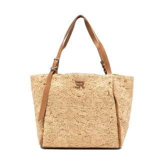 Ermanno Scervino Tote Bags, female, Beige, Size: ONE SIZE Shopping Bag in Rafia