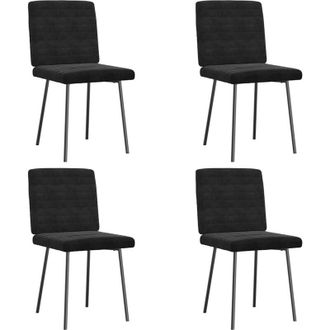 vidaXL Vidaxl - Sillas De Comedor 4 Unidades Terciopelo Negro