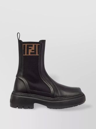 Fendi chunky sole biker boots