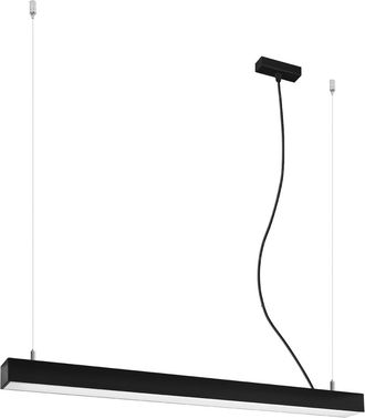 Thoro L&aacute;mpara de techo negro aluminio 4000k alt. 150 cm