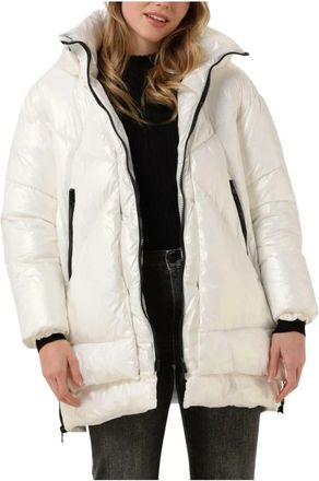 Canadian Witte Mid Eugenie Gewatteerde Jas - Dames - Winterjassen - Wit - XL - Jassen