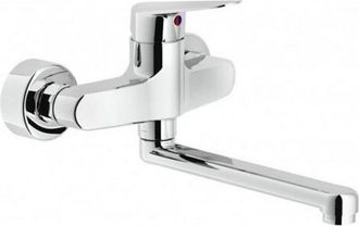 Nobili Nobili - Mezclador Monomando De Lavabo De Pared 180x150 Mm En Lat&oacute;n Cromado Hof