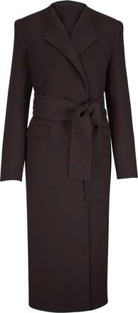 Khaite Cappotto a portafoglio con cintura - Marrone