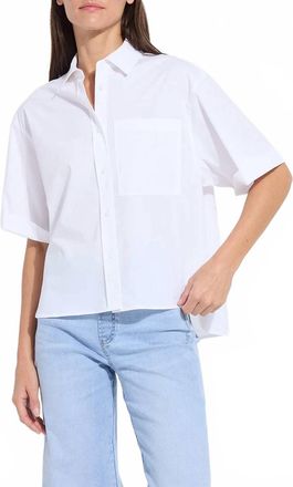 Lyss&eacute; Corinna Oversized Cropped Shirt In White
