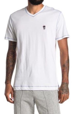 Robert Graham Damien Short Sleeve V-Neck T-Shirt in White at Nordstrom Rack, Size Xxx-Large