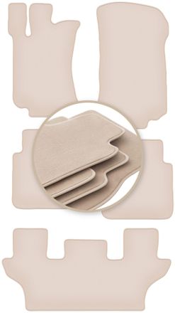 OEM Alfombrillas Beige Premium Para: Mercedes R W251 / R251 / V251 7 Plazas 2005-2013