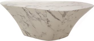 Pols Potten Design-Couchtisch Marble Look White 87.5 x 51 cm