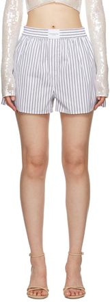 T Alexander Wang alexanderwang. t White Striped Boy Shorts