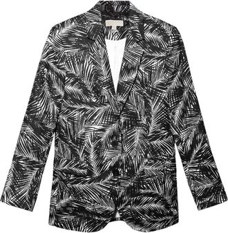 Michael Kors Palm Print Blazer - Dames - Blazers - Grijs - S - Jassen