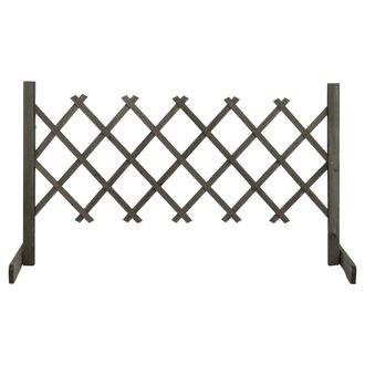 vidaXL Garden Trellis Fence Gray 47.2x23.6 Solid Firwood, 314823