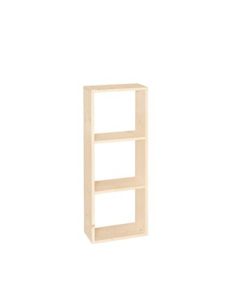 Deco Wood Estanteria de madera maciza en tono beige con 2 estantes