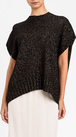 Twinset Short-Sleeved Jumper in Wool and Cashmere Blend with Lurex
