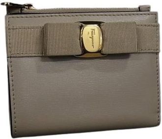 Ferragamo Beige Leather Wallet (Bi-Fold) (Pre-Owned)