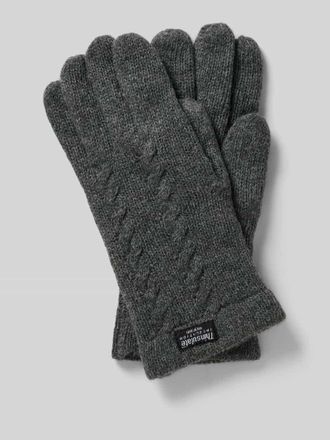 Eem Fashion Handschuhe mit Label-Detail in Anthrazit, Gr&ouml;&szlig;e L