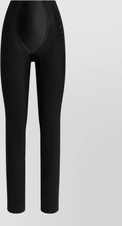 Dolce & Gabbana high waisted slim mesh satin trousers