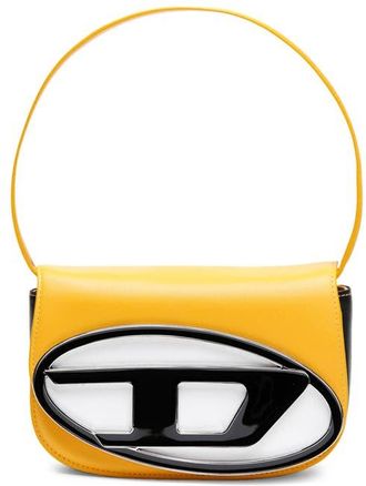 Diesel 1DR Logo Leather Shoulder Bag in Golden/yellow at Nordstrom