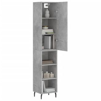 Berkfield Home Highboard Concrete Grey 34.5x34x180 cm Engineered Wood