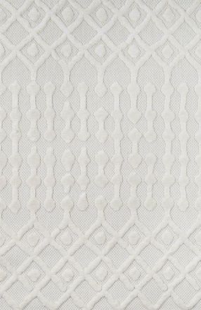 Jonathan Y Designs Peralta Moroccan Diamond Indoor/Outdoor Area Rug in Ivory at Nordstrom, Size 3Ft 0In X 5Ft 0In