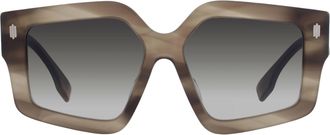 Fendi Brown Irregular Ladies Sunglasses FE40162F 50F 54