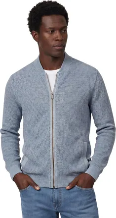 Casamoda Vest Casa Moda normale fit lichtblauw met rits gebreid