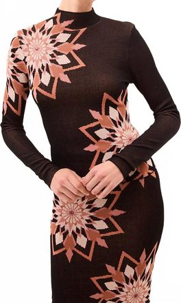 Misa Elowen Long Sleeve Mock Neck Top In Morrocan Snowflake
