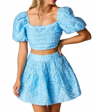 BuddyLove Pastel Cutie Floral Skirt Set In Blue