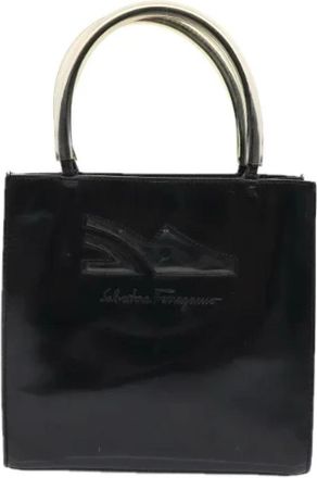 Ferragamo Tweedehands Canvas handtassen - Dames - Vintage Handtas - Zwart - ONE Size - Vintage