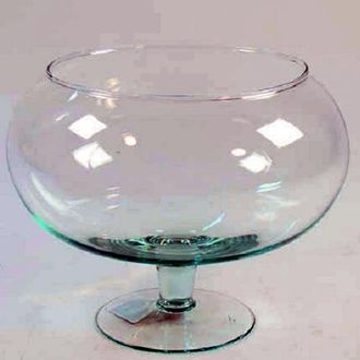 Trade Shop Trade Shop - Calice Ampolla Boccia Vetro 18cm H 14cm Confetti Centrotavola Vaso Fiori Candela