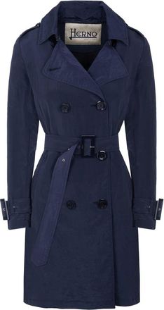 Herno Trenchcoats - Dames - Mantels - Blauw - Maat: 4XS Zijde