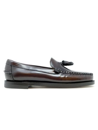 Sebago Will Brown Burgundy Leather Loafers