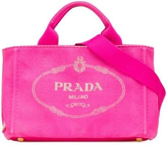 Prada Pre-owned Canvas Satchel - Dames - Vintage Shopper - Roze - ONE Size - Vintage