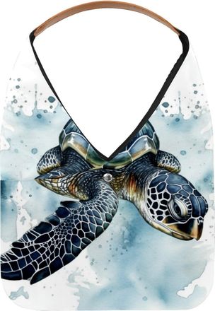 Generic Sea Turtle Reusable Lightweight Grocery Bags - Foldable Into Compact Pouch, Washable & Sturdy, Multipurpose for Shopping and Travel