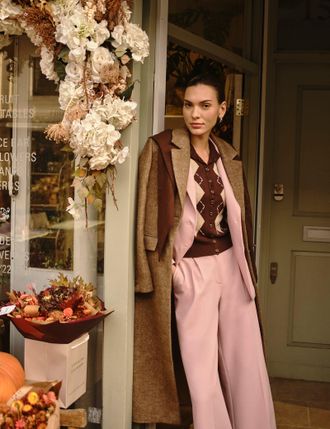 Nobody's Child Pink High Waisted Wide Leg Trousers