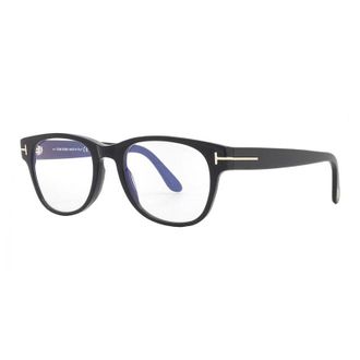 Tom Ford Eyeglasses Square Full Rim, Striped Brown Frame And Clear Blue Light Block Lens Ft5898-B050