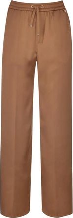 Herno Dames, Broeken, Bruin, Maat: XL Satijn