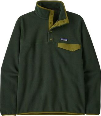 Patagonia Lightweight Synch Snap-T P/O Fleecepullover für Herren | oliv