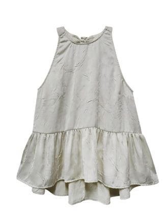 Fifteen Twenty Womens Floren Ruffle Hem Halter Top In Off White