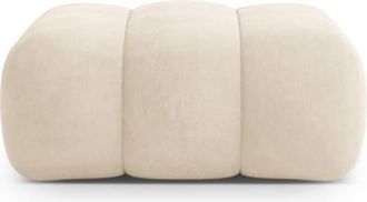Cosmopolitan Design Puf terciopelo beige claro
