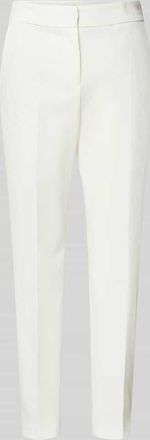 s.Oliver Black Label Regular Fit Schmale Hose mit B&uuml;gelfalten in Weiss, Gr&ouml;&szlig;e 34