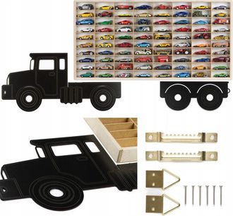 OEM Estante De Madera Para Coche - Cami&oacute;n Negro - 80 Compartimentos De Madera